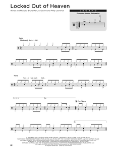 Locked Out of Heaven - Bruno Mars - Full Drum Transcription / Drum Sheet Music - SheetMusicDirect DT176322