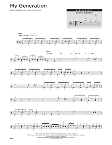 My Generation - The Who - Full Drum Transcription / Drum Sheet Music - SheetMusicDirect DT176331