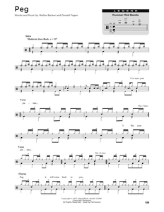 Peg - Steely Dan - Full Drum Transcription / Drum Sheet Music - SheetMusicDirect DT176355