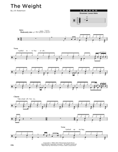 The Weight - The Band - Full Drum Transcription / Drum Sheet Music - SheetMusicDirect DT176313