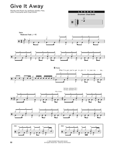 Give It Away - Red Hot Chili Peppers - Full Drum Transcription / Drum Sheet Music - SheetMusicDirect DT176337