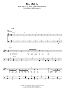 The Middle - Jimmy Eat World - Full Drum Transcription / Drum Sheet Music - SheetMusicDirect D