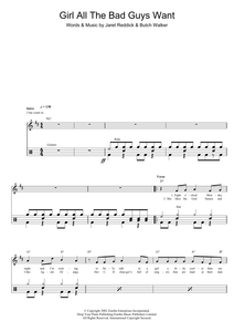 Girl All the Bad Guys Want - Bowling for Soup - Full Drum Transcription / Drum Sheet Music - SheetMusicDirect D