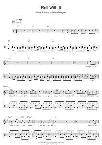 Roll with It - Oasis - Full Drum Transcription / Drum Sheet Music - SheetMusicDirect D