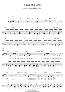Hold the Line - Toto - Full Drum Transcription / Drum Sheet Music - SheetMusicDirect D
