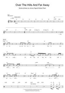 Over the Hills and Far Away - Led Zeppelin - Full Drum Transcription / Drum Sheet Music - SheetMusicDirect D