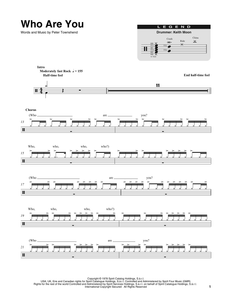 Who Are You - The Who - Full Drum Transcription / Drum Sheet Music - SheetMusicDirect DT