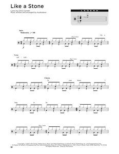 Like a Stone - Audioslave - Full Drum Transcription / Drum Sheet Music - SheetMusicDirect D