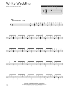 White Wedding - Billy Idol - Full Drum Transcription / Drum Sheet Music - SheetMusicDirect DT251311