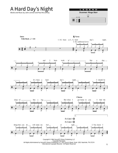 A Hard Day's Night - The Beatles - Full Drum Transcription / Drum Sheet Music - SheetMusicDirect SORD