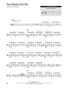 You Really Got Me - The Kinks - Full Drum Transcription / Drum Sheet Music - SheetMusicDirect SORD