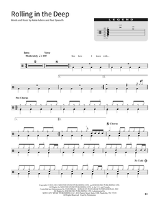Rolling in the Deep - Adele - Full Drum Transcription / Drum Sheet Music - SheetMusicDirect SORD