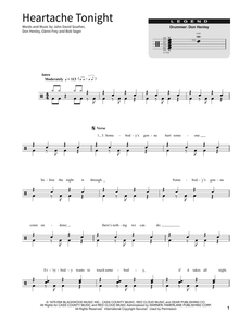 Heartache Tonight - Eagles - Full Drum Transcription / Drum Sheet Music - SheetMusicDirect SORD