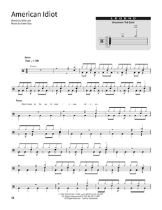 American Idiot - Green Day - Full Drum Transcription / Drum Sheet Music - SheetMusicDirect SORD