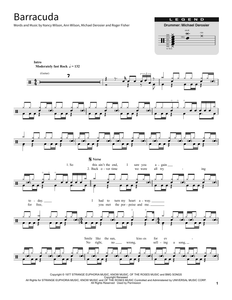 Barracuda - Heart - Full Drum Transcription / Drum Sheet Music - SheetMusicDirect SORD
