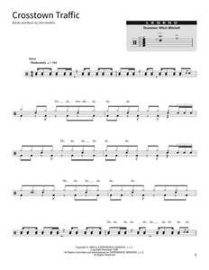 Crosstown Traffic - Jimi Hendrix - Full Drum Transcription / Drum Sheet Music - SheetMusicDirect SORD381895