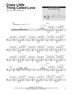 Crazy Little Thing Called Love - Queen - Full Drum Transcription / Drum Sheet Music - SheetMusicDirect DT255367