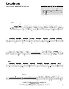 Lowdown - Boz Scaggs - Full Drum Transcription / Drum Sheet Music - SheetMusicDirect DT