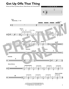 Get Up Offa That Thing - James Brown - Full Drum Transcription / Drum Sheet Music - SheetMusicDirect DT427086