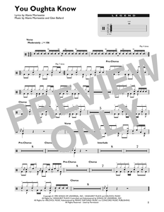 You Oughta Know - Alanis Morissette - Full Drum Transcription / Drum Sheet Music - SheetMusicDirect DT