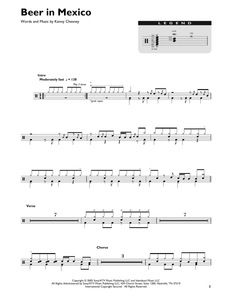 Beer in Mexico - Kenny Chesney - Full Drum Transcription / Drum Sheet Music - SheetMusicDirect DT