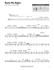 Rock Me Right - Susan Tedeschi - Full Drum Transcription / Drum Sheet Music - SheetMusicDirect DT