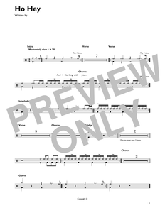 Ho Hey - The Lumineers - Full Drum Transcription / Drum Sheet Music - SheetMusicDirect DT