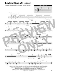 Locked Out of Heaven - Bruno Mars - Full Drum Transcription / Drum Sheet Music - SheetMusicDirect DT422428