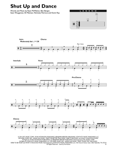 Shut Up and Dance - Walk the Moon - Full Drum Transcription / Drum Sheet Music - SheetMusicDirect DT