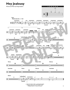 Hey Jealousy - Gin Blossoms - Full Drum Transcription / Drum Sheet Music - SheetMusicDirect DT