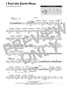 I Feel the Earth Move - Carole King - Full Drum Transcription / Drum Sheet Music - SheetMusicDirect DT