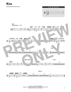 Kiss - Prince - Full Drum Transcription / Drum Sheet Music - SheetMusicDirect DT