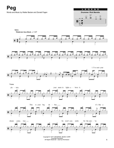 Peg - Steely Dan - Full Drum Transcription / Drum Sheet Music - SheetMusicDirect DT174471
