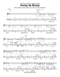 Hump De Bump - Red Hot Chili Peppers - Full Drum Transcription / Drum Sheet Music - SheetMusicDirect DT