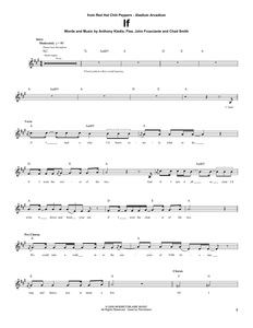 If - Red Hot Chili Peppers - Full Drum Transcription / Drum Sheet Music - SheetMusicDirect DT
