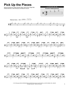 Pick Up the Pieces - Average White Band - Full Drum Transcription / Drum Sheet Music - SheetMusicDirect DT174669