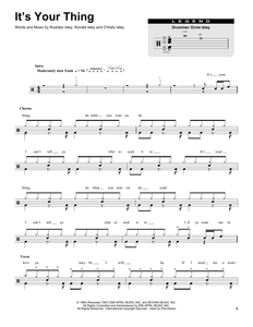 It's Your Thing - The Isley Brothers - Full Drum Transcription / Drum Sheet Music - SheetMusicDirect DT