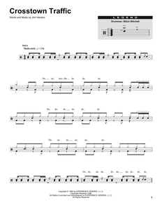 Crosstown Traffic - The Jimi Hendrix Experience - Full Drum Transcription / Drum Sheet Music - SheetMusicDirect DT
