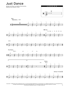 Just Dance (feat. Colby O' Donis) - Lady Gaga - Full Drum Transcription / Drum Sheet Music - SheetMusicDirect DC