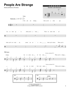 People Are Strange - The Doors - Full Drum Transcription / Drum Sheet Music - SheetMusicDirect DT
