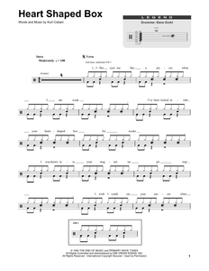 Heart Shaped Box - Nirvana - Full Drum Transcription / Drum Sheet Music - SheetMusicDirect DT