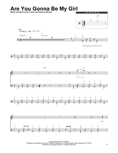 Are You Gonna Be My Girl - Jet - Full Drum Transcription / Drum Sheet Music - SheetMusicDirect DT174280