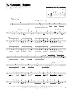 Welcome Home - Coheed and Cambria - Full Drum Transcription / Drum Sheet Music - SheetMusicDirect DT