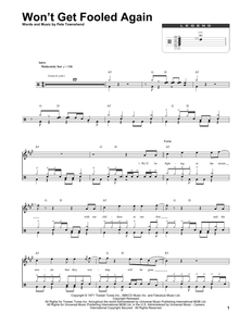 Won't Get Fooled Again - The Who - Full Drum Transcription / Drum Sheet Music - SheetMusicDirect DT174260