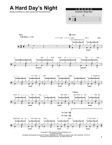 A Hard Day's Night - The Beatles - Full Drum Transcription / Drum Sheet Music - SheetMusicDirect DT
