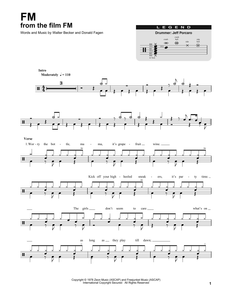 FM (No Static at All) - Steely Dan - Full Drum Transcription / Drum Sheet Music - SheetMusicDirect DT