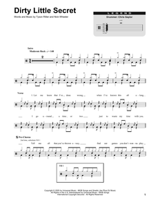 Dirty Little Secret - The All American Rejects - Full Drum Transcription / Drum Sheet Music - SheetMusicDirect DT