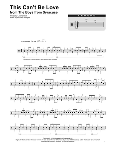 This Can't Be Love - Rodgers & Hart - Full Drum Transcription / Drum Sheet Music - SheetMusicDirect DT