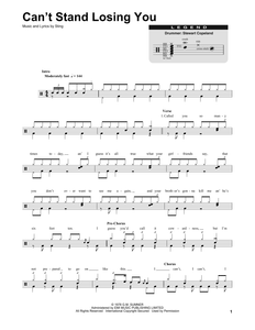 Can't Stand Losing You - The Police - Full Drum Transcription / Drum Sheet Music - SheetMusicDirect DT