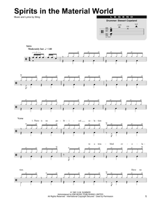 Spirits in the Material World - The Police - Full Drum Transcription / Drum Sheet Music - SheetMusicDirect DT